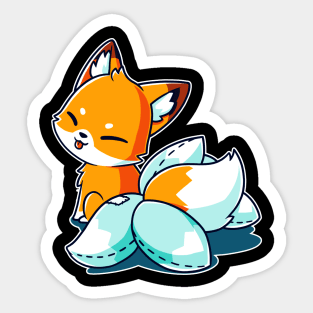 Cute Cool Funny Fox animal lover quote artwork Sticker
